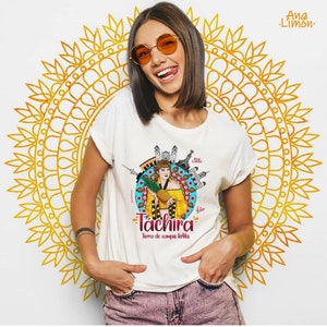 Unisex Venezuelan T-Shirt, Venezuela Graphic tee, Franela por Estados de Venezuela, Shirt by Ana Limon | Arepa design, Tachira