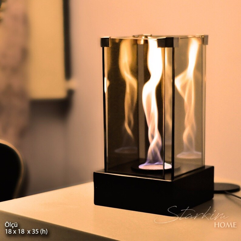 Desktop Fireplace / Bioethanol Tabletop Fireplace /smokeless Etsy