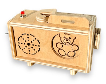 Reproductor de música de madera Montessori con cintas coleccionables