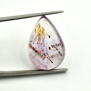 Rare Cacoxenite Cabochon Sparkling Quartz Natural cacoxenite Well Polished Cabochon Christmas Gift Ai 1809