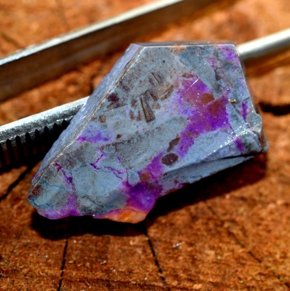 Awesome Top Grade Raw 100% Natural Black Multi Color Sugilite Raw
