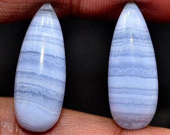 ナミビア産高品質ブルーレースアゲート 215グラム - 研磨された本物の