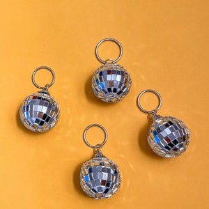 Disco ball keychain