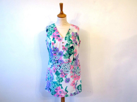 1960s white pink purple green groovy psychedelic … - image 3