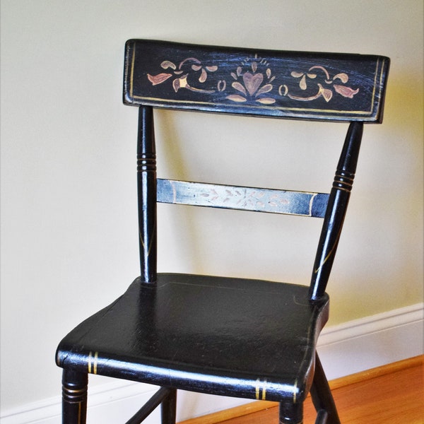 19th Century S.S. Stevens Hitchcock Style Chair, 31"