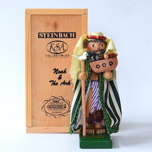 2 mini casse-noisettes NIB « Noé et l'arche » Steinbach Volkskunst Kurt Adler, 5 1/2 po.