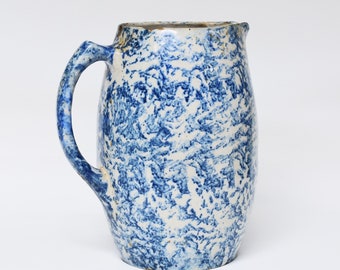 Antiek blauw-wit porseleinen sponskan, volledige grootte 8 1/2"