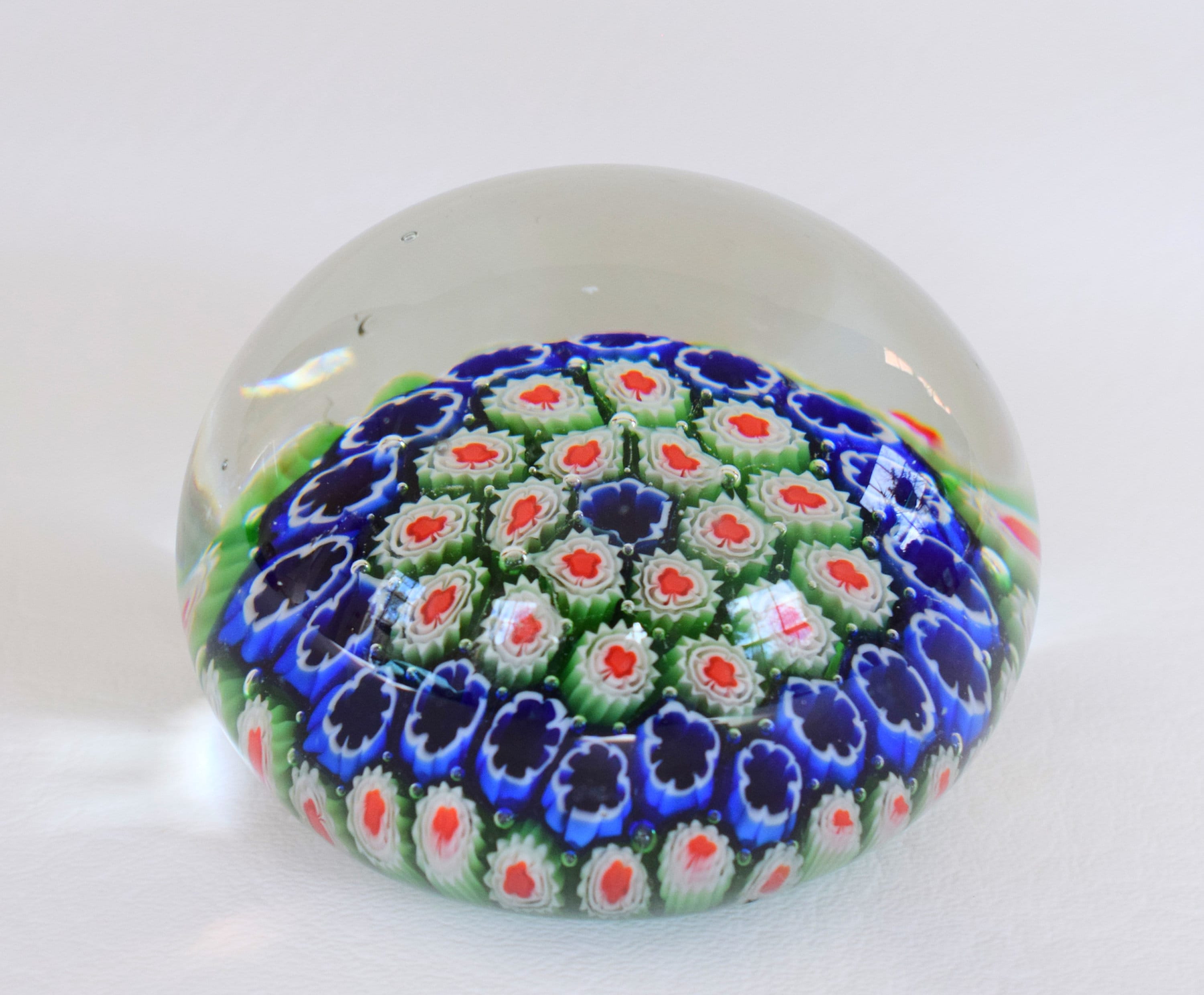 ヴィンテージ ブルー & グリーン ミルフィオリ ムラーノ スタイル