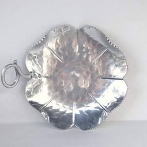 Frederick Buehner BUENILUM Hammered Aluminum Leaf Tray, ca 1940s, 11&quot;