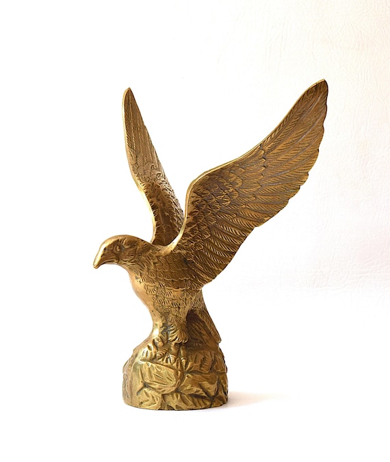 【Brass Eagle Statue】真鍮　イーグル　置物　ミッドセンチュリー Mid Century Solid Brass Eagle, 11