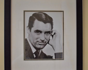 Cary Grant, Vintage Repro Framed Photographic Print  18 x 18