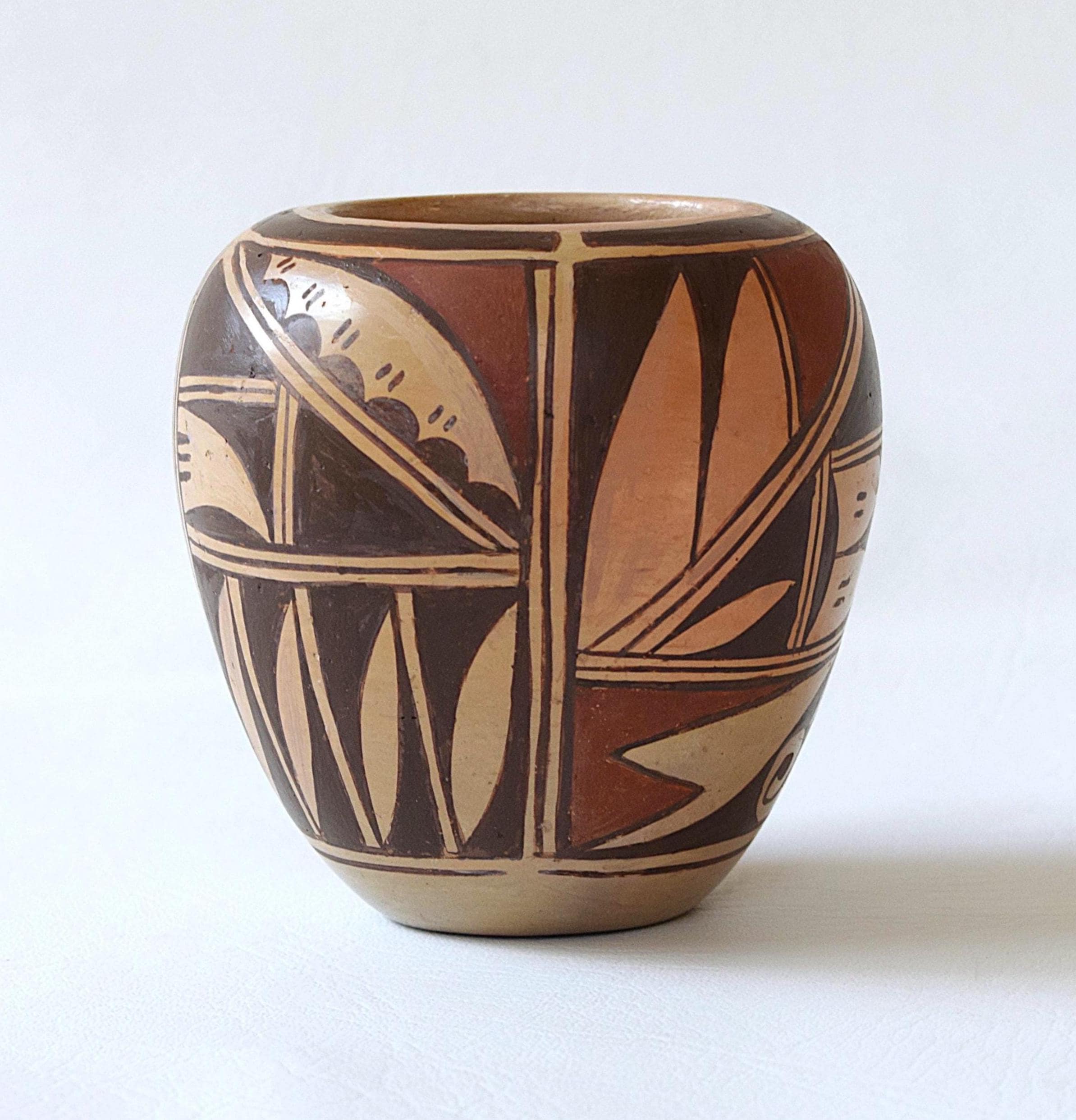 Old Hopi, Walpi Village Polychrome Jar With Migratory Bird Motif