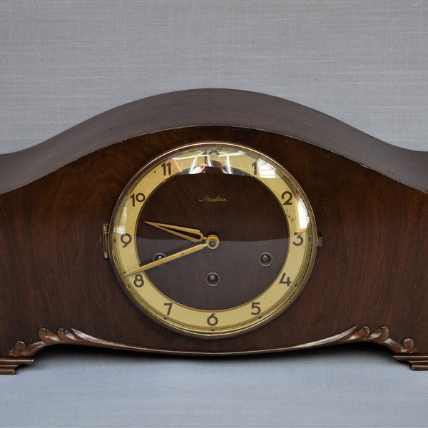 Mauthe Clock Company 8 Day "Buffet" Mantel Clock With Beautiful Westminster Chime 20"