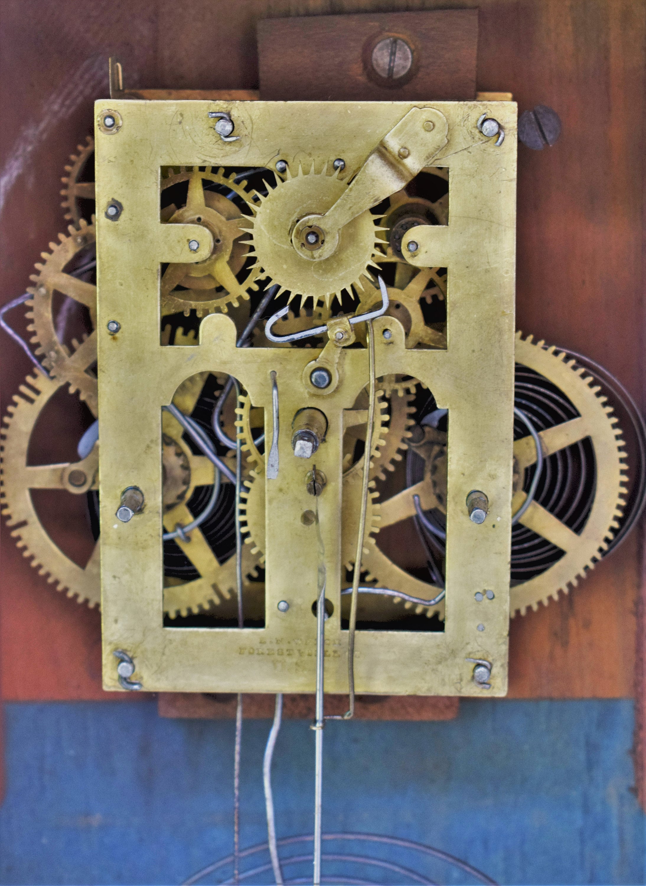Early E.N. Welch 30 Hour Pendulum Ogee Shelf Clock- Working 19 X
