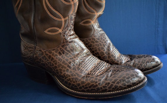 Vintage Dan Post Caiman Belly Men's Cowboy Boots 11 1… - Gem