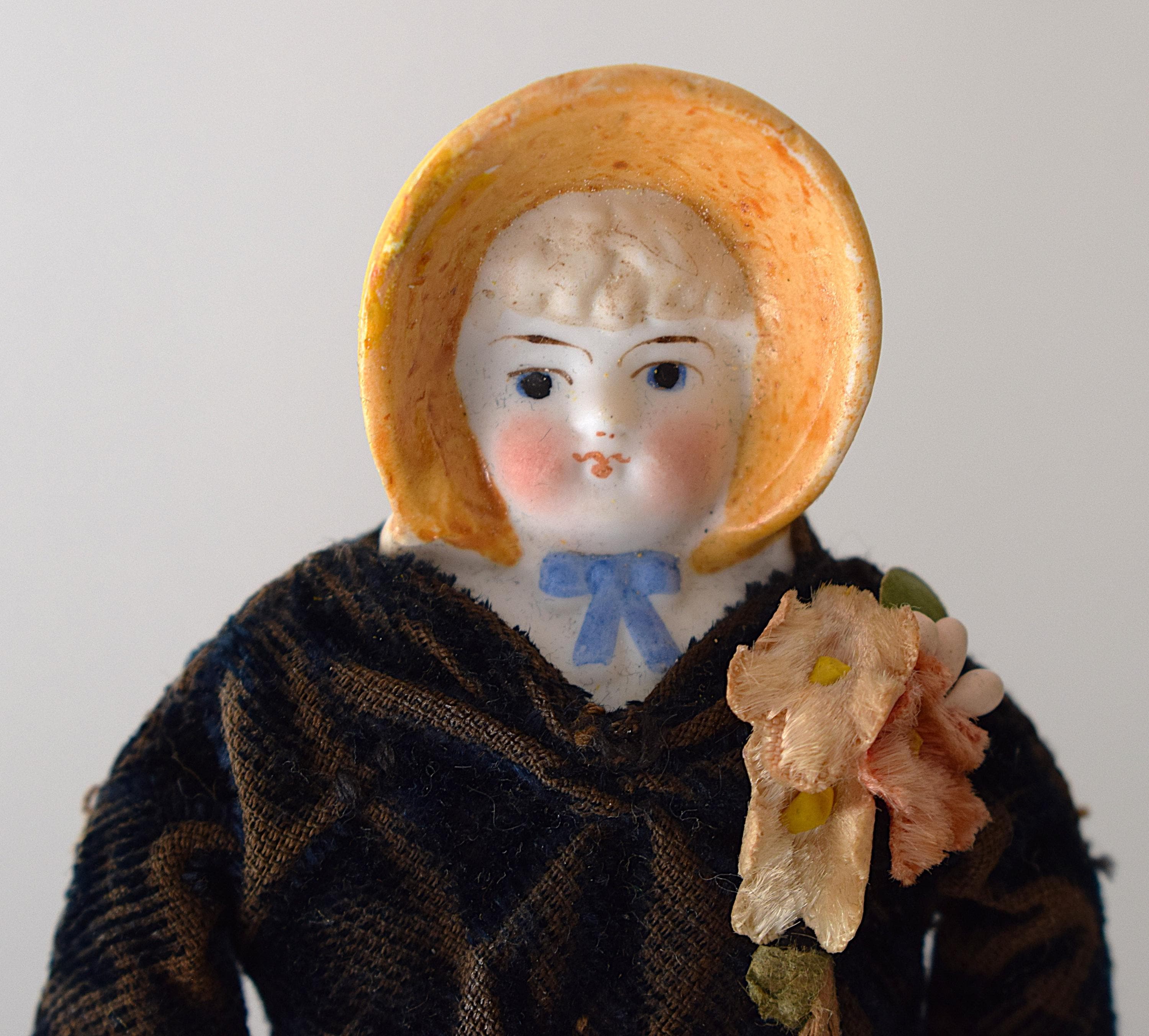 Hertwig & Co.(attributed) Bisque Parian Bonnet Head Doll With