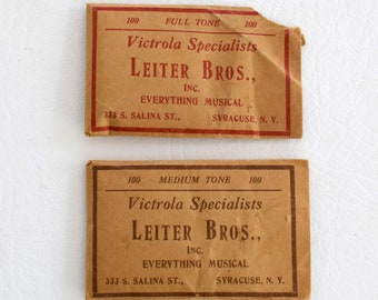 Antique Victrola Needles, Medium And Full Tone, 200 (approx.), Leiter Bros. Syracuse, NY