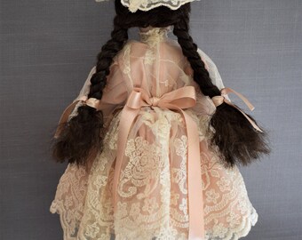 Creazioni Marigio,italy, Biscuit Porcelain Jointed Doll With