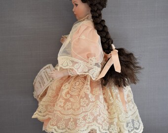 Creazioni Marigio,italy, Biscuit Porcelain Jointed Doll With