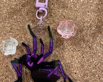 Cute tarantula keyrings, Equadorian purple