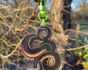 Cute snake keychains, garter snake