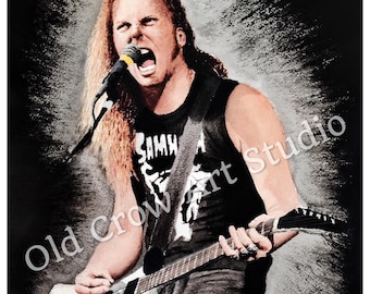 Metallica, ORIGINAL, James Hetfield, metallica painting, james hetfield painting, metallica art, heavy metal, thrash metal, fine art, metal