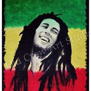 Bob Marley ORIGINAL watercolor painting, reggae, fine art, poster, aquarelle