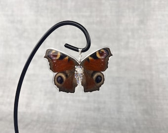 European Peacock Butterfly – Aglais io / Peacock Butterfly – True Butterfly Pendant
