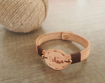 Zodiac Leather Bracelet: Horoscope Birth Sign Jewelry