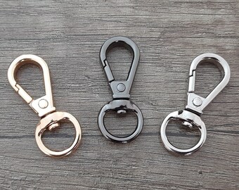Swivel Lobster Clasp, Gold Dog Hook, Purse Bag Clip, 14mm