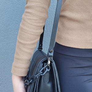 Handmade Leather Handbag Strap, 1/2'' Wide Crossbody Replacement Personalization available.