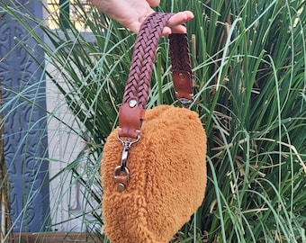 Braided leather bag strap, bag replacement strap Ready High quality Handbag handle, Leather purse Straps elegant, Braid quality Shoulder bag