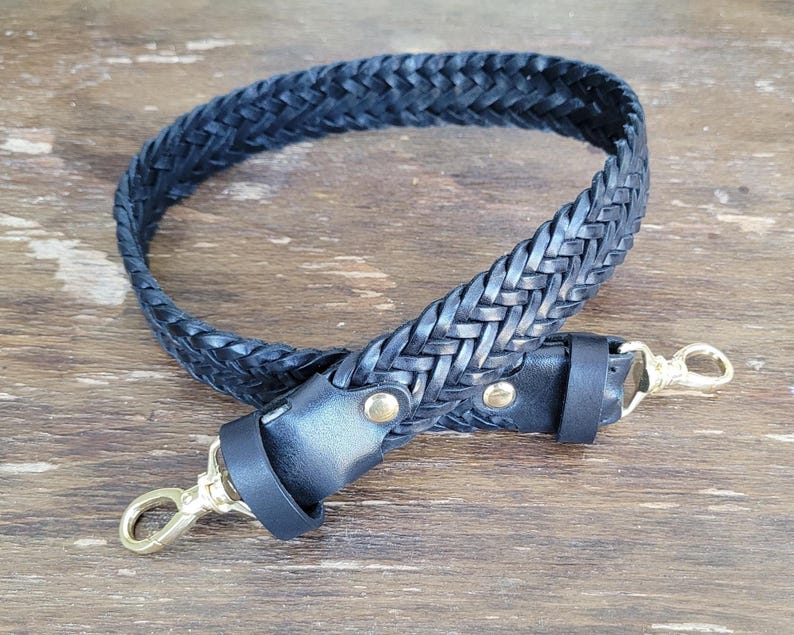 Long Braided leather bag strap, bag replacement strap Ready High quality handle, Leather purse Straps elegant, Braid quality Shoulder bag image 11