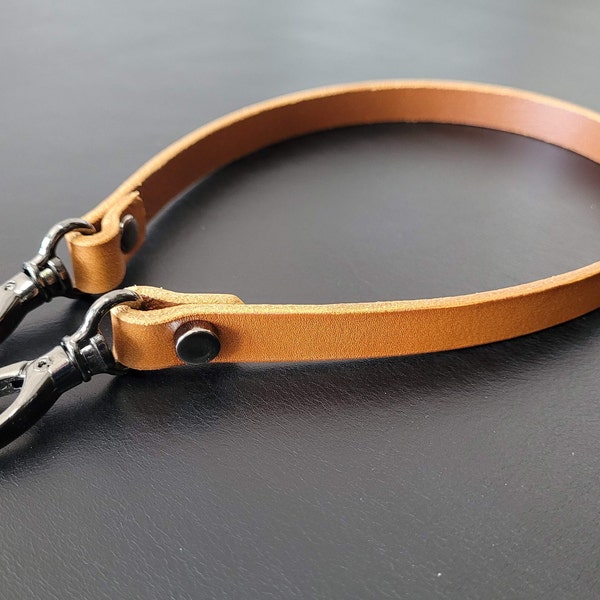 Handmade real genuine leather handbag strap with antique clasp, replacement strap, ready to use, 1/2'' inch Wide, Personalization