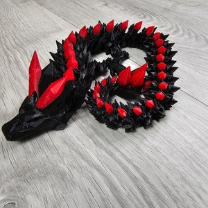 3D Printed Dual Colour Articulated Crystal Dragon | Fidget | Mythical Legendary Dragon |As seen on Tiktok
