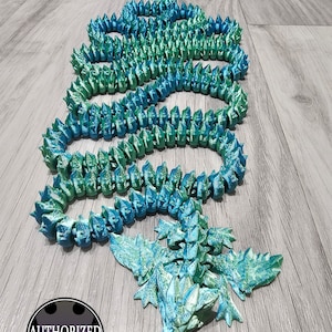 3D Printed Articulated Crystal Wing Wyvern Dragon | Crystal Dragon | Fidget | Mythical Legendary Dragon | Over 5ft Long |Wrap Around Dragon|