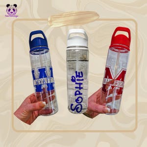 Personalized Sports Straw Water Bottle: BPA-Free Plastic, 800ml