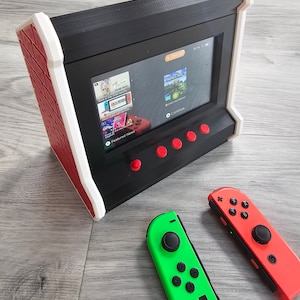 Retro Computer Switch Stand With Game Cartridge Drawers and