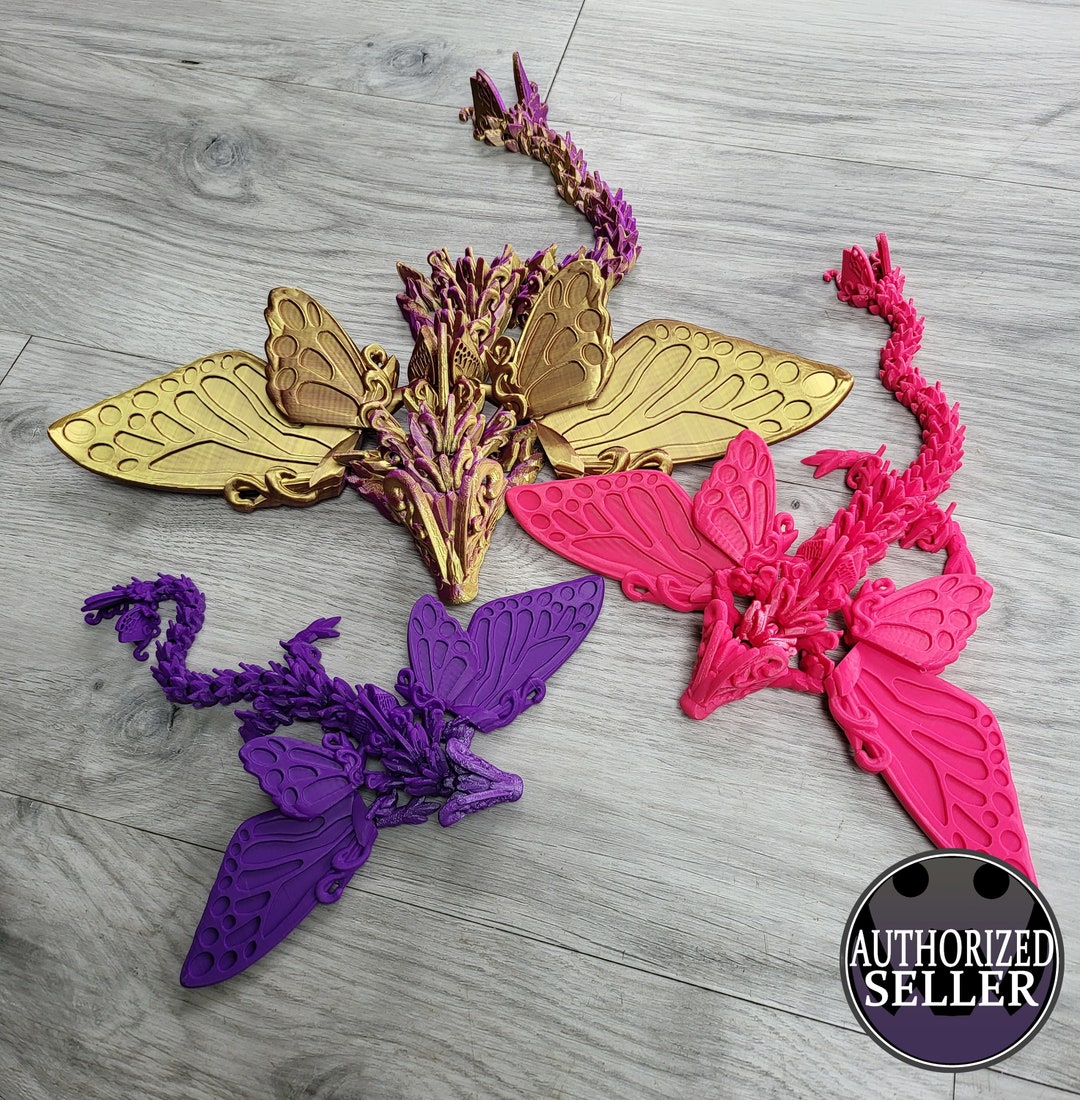 3D Printed Articulated Butterfly Dragon Fidget Mythical Legendary