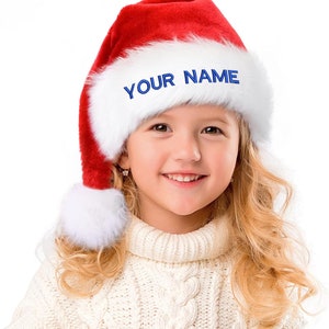 Sombrero de Navidad personalizado Sombrero de Papá Noel personalizado, sombrero de Papá Noel familiar, sombreros de Navidad personalizables sombrero de Navidad para niños sombreros de Papá Noel personalizados