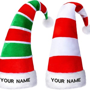 Personalized Christmas hat Personalised Santa hat, Family Santa hat, Christmas Gift personalized embroidery santa hat Christmas Party Hat