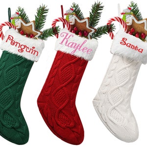 Personalized Christmas Stockings Embroidered Christmas Stocking Christmas Gift 2023 Personalized Family Christmas Stockings Custom Stocking