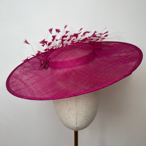 cerise pink headpiece