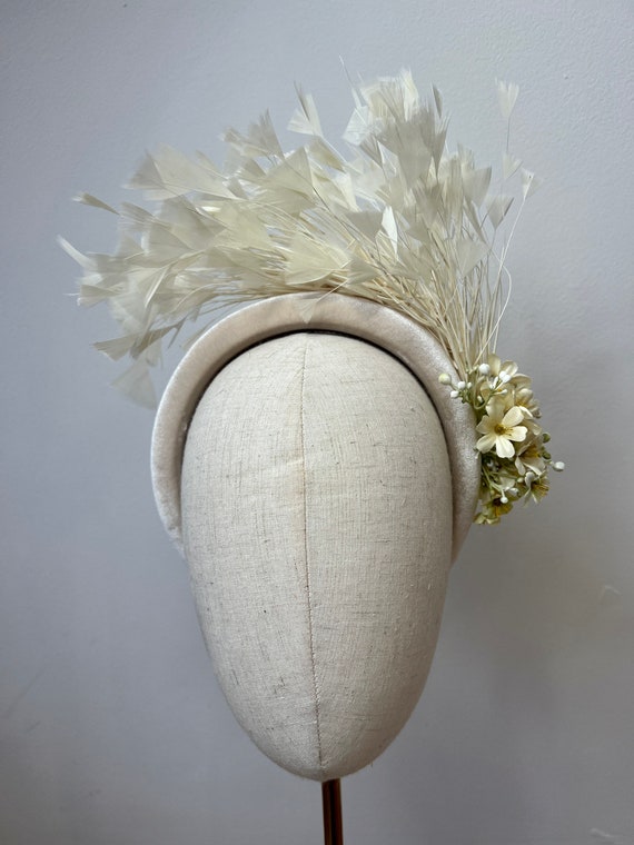Feather Statement Headband Handmade Gold Feather Headband: Statement Headpiece - Etsy main image 4