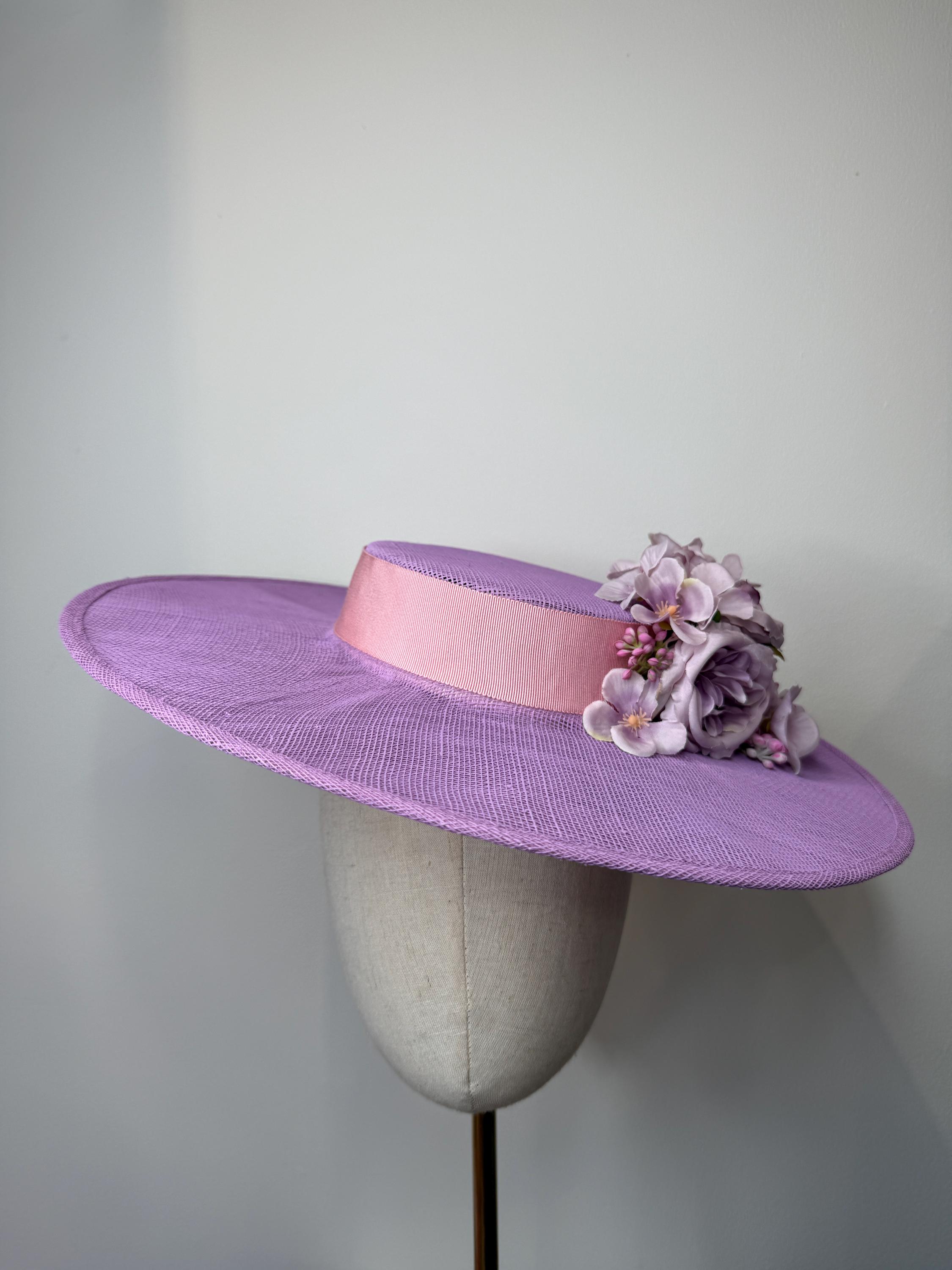 Tarnish Lavender Straw Hat with Blush Floral Accent The Sweetest Straw Hat Joins Lavender Collection at EPCOT  main image 2
