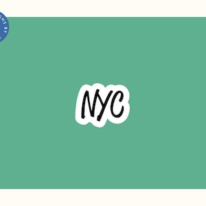 NYC Sticker | NY Sticker | New York City Sticker | NYC Stickers | Laptop Sticker | New York | Phone Sticker