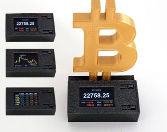 Crypto Ticker v2, Bitcoin real time Price, Wifi Display (support BTC, ETH, XRP, etc)