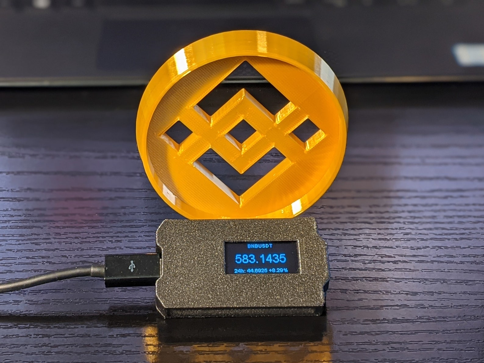 Crypto Ticker Binance Coin real time Price Wifi Display | Etsy