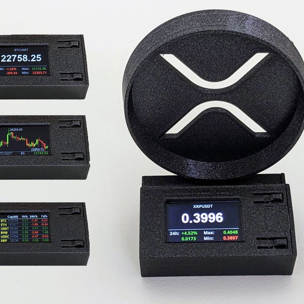 Crypto Ticker v2, XRP real time Price, Wifi Display (support BTC, ETH, Ripple, etc)