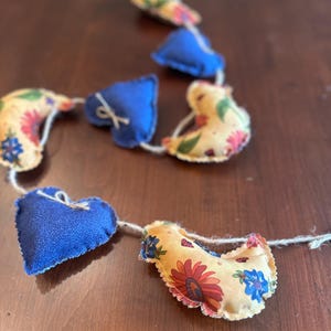 Handmade Folk Art Bird Garland,Whimsical Cottagecore Bird Banner